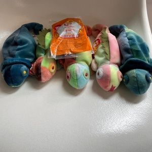 TY Retired Beanie Babies Baby Iguana Lot of 5 + 1 McDonalds